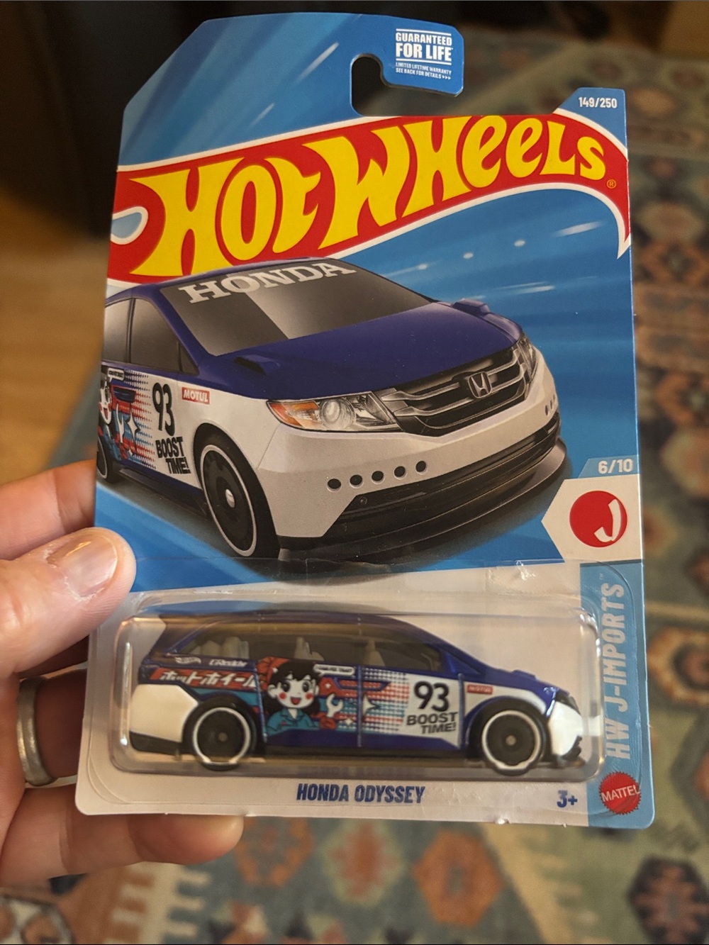 Hot Wheels Honda Odyssey Toy Car - Blue & White